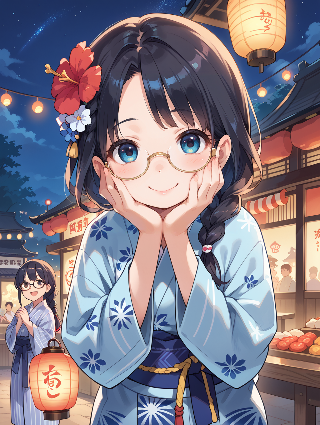 10369-584264899-score_9, score_8_up, score_7_up,source_anime,BREAK_1girl, glasses, black hair, long hair, braid, hair flower, yukata, blue yukat.png